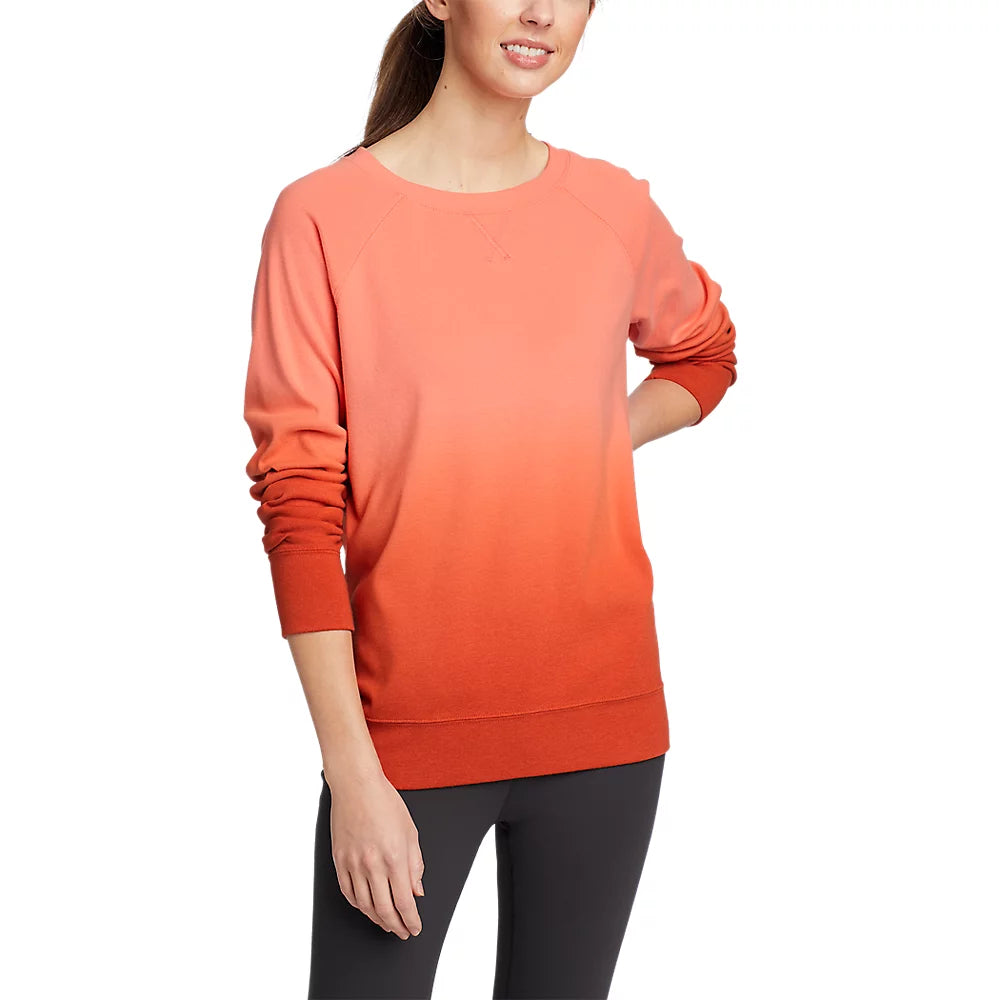 Women's Legend Wash Sweatshirt - Dip Dye Hoodie with Button Classic Timeless