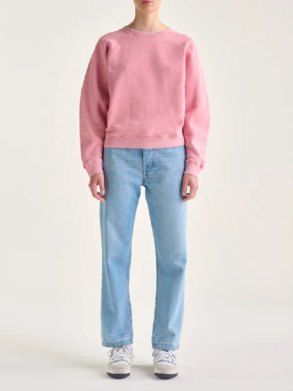 Bellerose Fella Sweatshirt in Pink Lady Hoodie with Toggle Buttons Decorative Unique