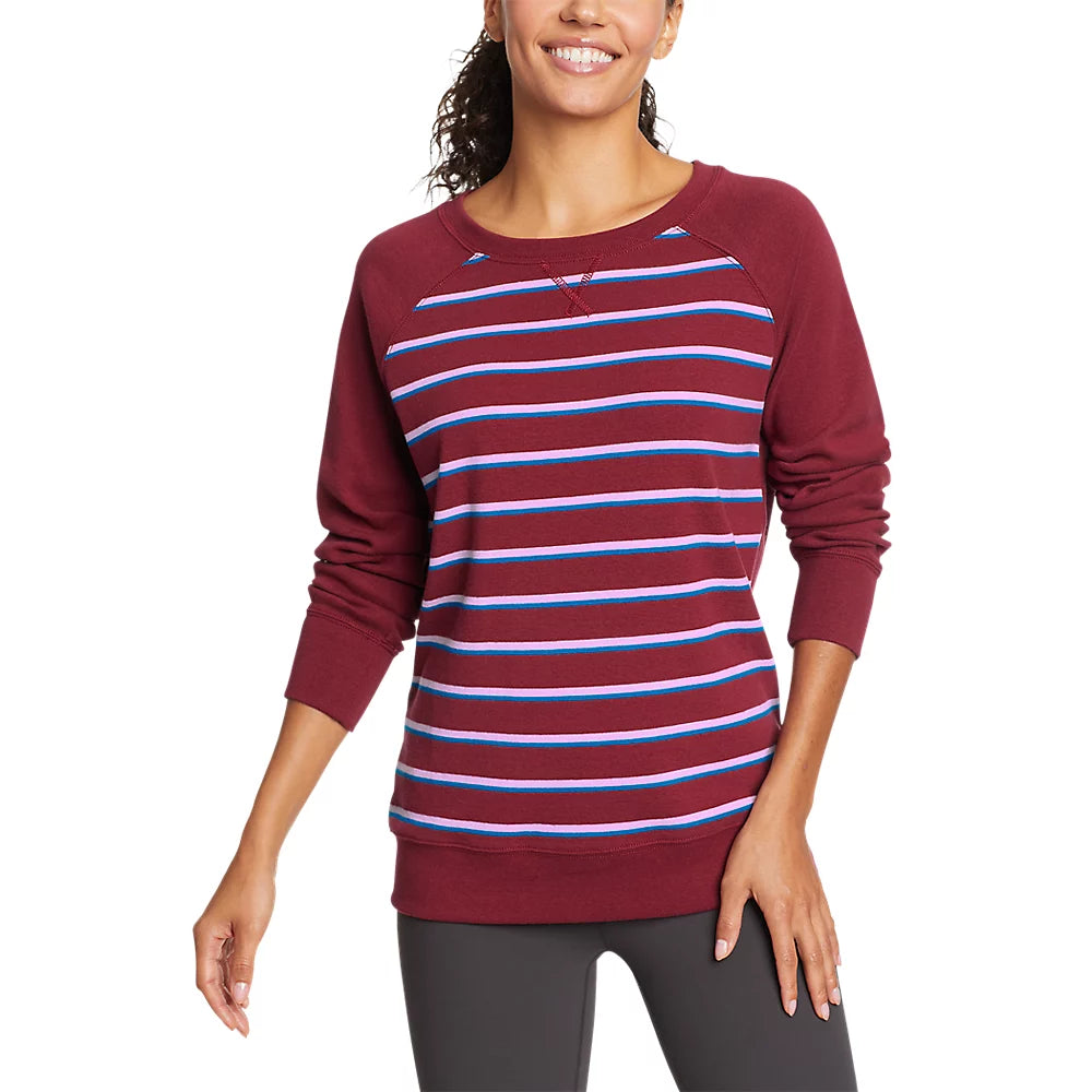 Women's Legend Wash Sweatshirt - Stripe Hooded Sweatshirt Casual Wear Street Style