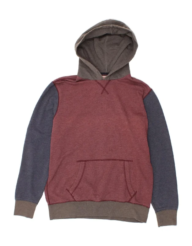 LEVI'S Mens Hoodie Jumper Large Multicoloured Colourblock Cotton Hoodie with Hem Elastic Stretchable Comfortable