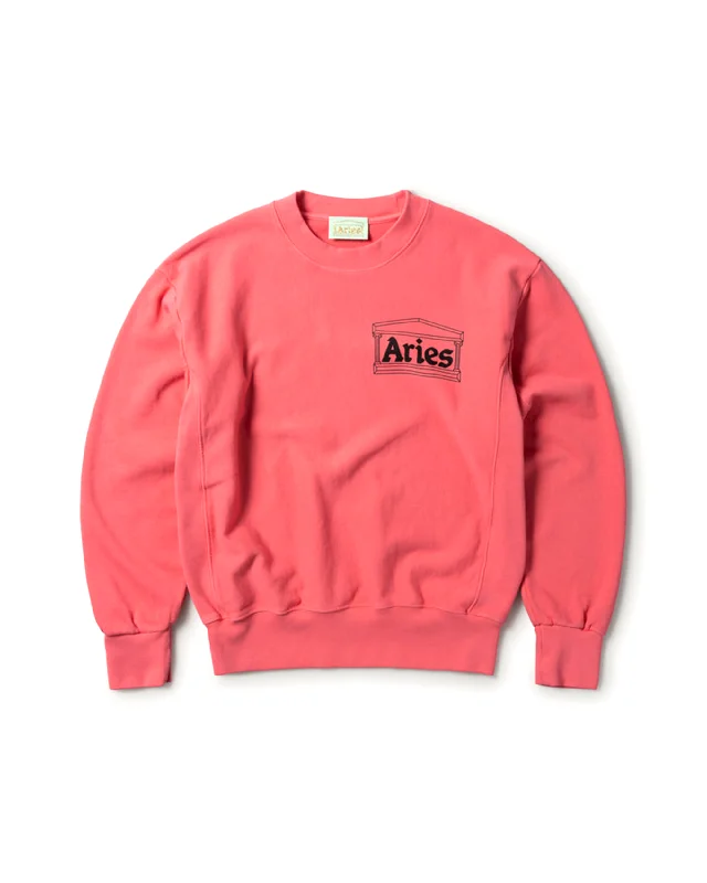 Premium Temple Sweatshirt - Pink Hoodie with Hem Elastic Stretchable Comfortable