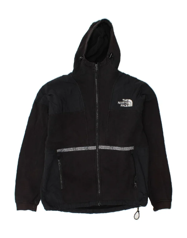 THE NORTH FACE Mens Zip Hoodie Sweater Medium Black Cotton Hoodie with Elastic Waist Stretchable Comfortable