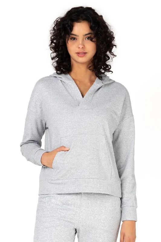 Alaska Double Brushed Jacquard Hoodie Hoodie with Drawcord Adjustable Secure