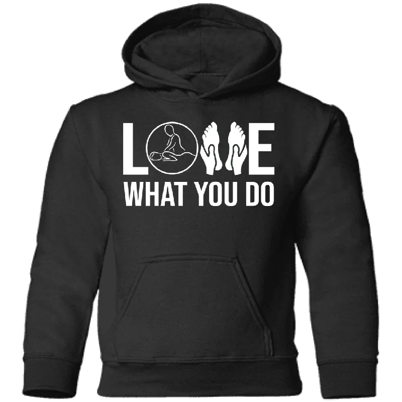 Love What You Do Massage Lover Pullover Hoodie Hoodie with Distressed Vintage Worn