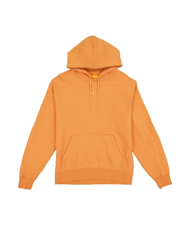 Nocta Fleece Hoodie- Hot Curry / Orange Trance Hoodie with Camouflage Military Edgy