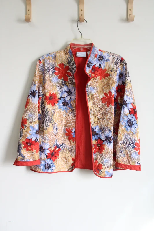 Alfred Dunner Floral Light Jacket | 16 Petite Mesh Jacket Canvas Jacket Denim Jacket