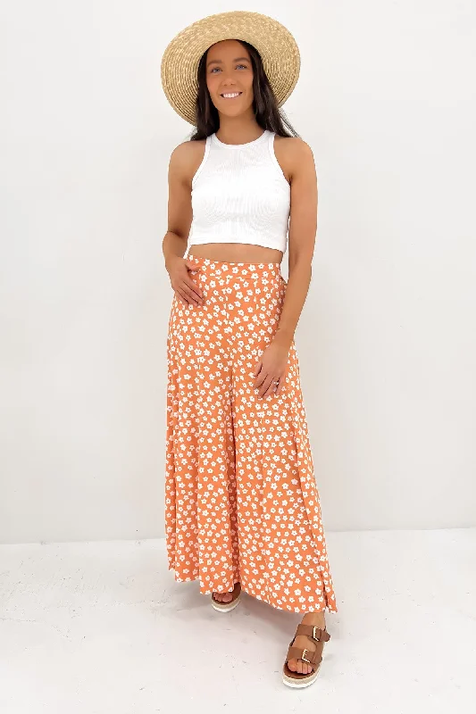 Laylah Pant Orange Relaxed Casual Leggings