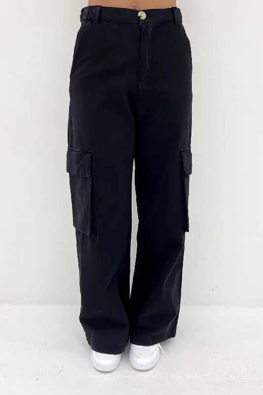 Maisy Cargo Pant Black Classic Chino Pants