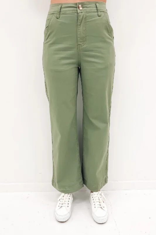 Daniel Pant Khaki Comfy High-Waist Jeans