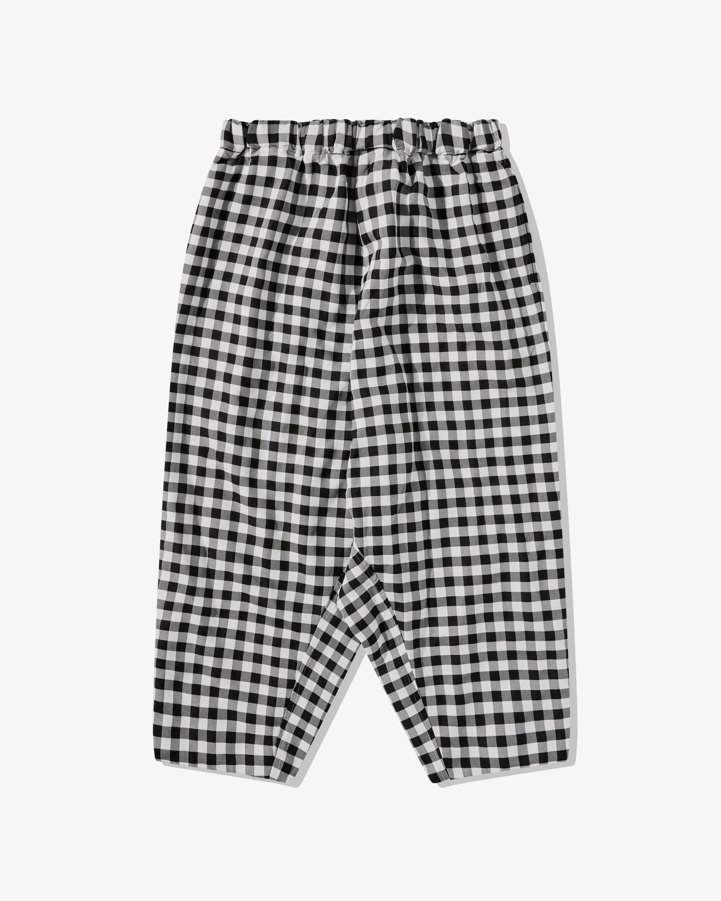 BLACK Comme des Garçons Cropped Check Trouser (Black/White) Trousers practical easy-care