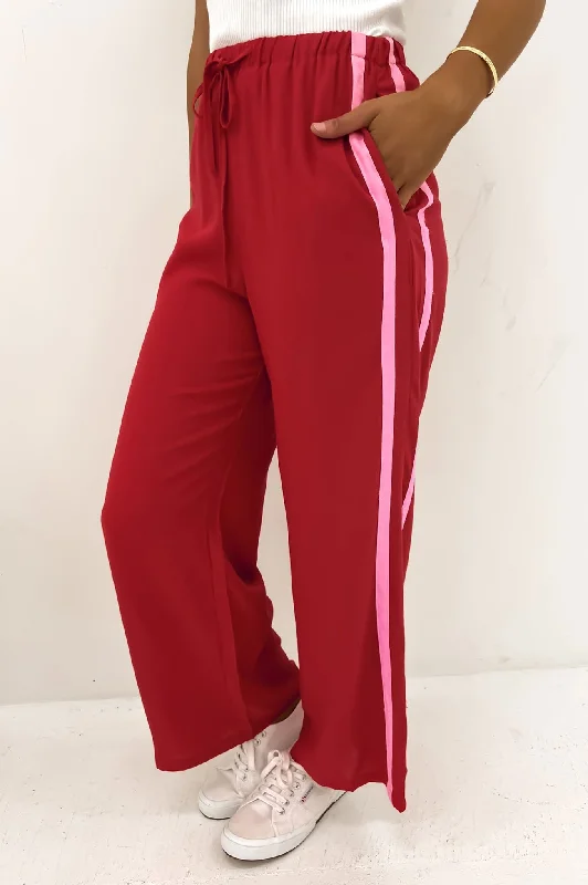 Charlotte Pant Red Fashionable Track Pants