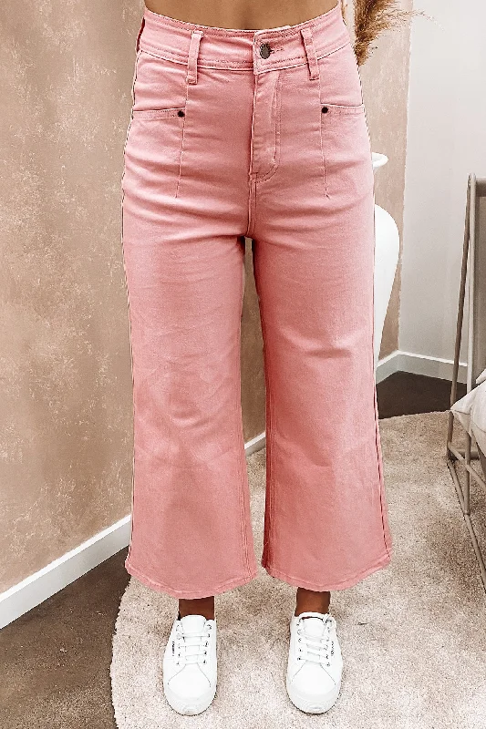 Hilary Pant Pink Relaxed Fit Trousers