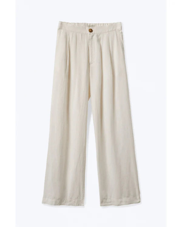 Brixton Vintage Linen Wide Leg Pant Classic Flared Pants