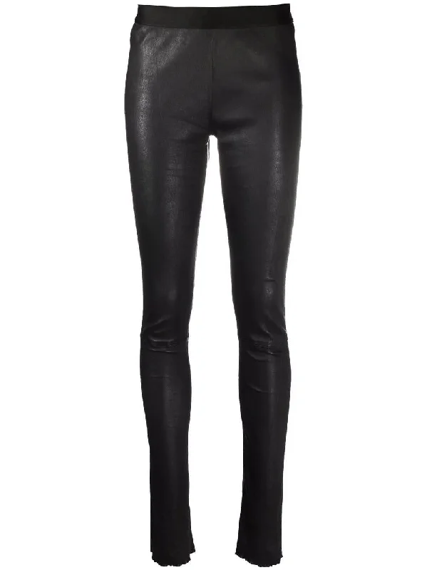 ANN DEMEULEMEESTER lambskin stretch-waistband trousers Trousers Tapered Slim Fit