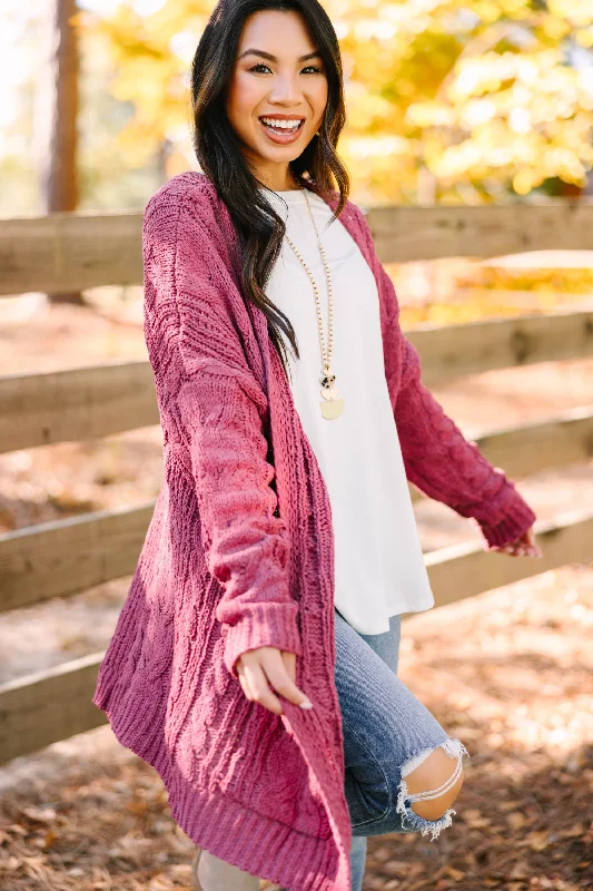 Better Places Ahead Cherry Red Cable Knit Cardigan Faux Fur Fabric Real Fur Fabric Shearling Fabric