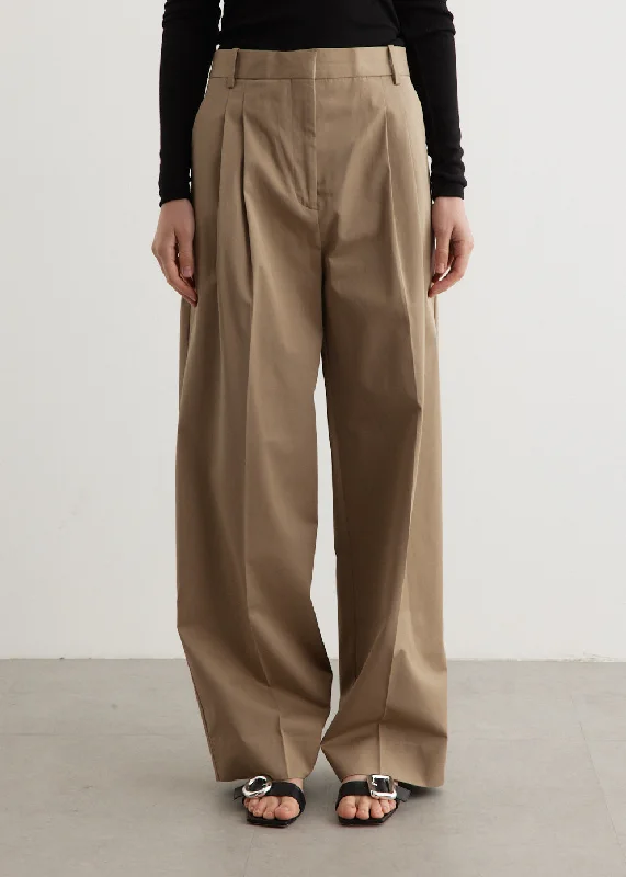 Wide Leg Pleated Chino Trousers Trousers Culottes Wide Leg