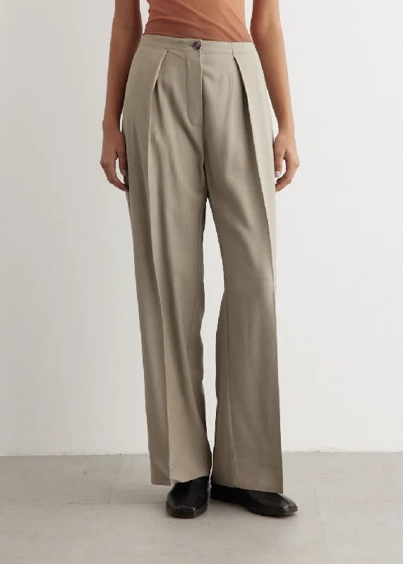 Pernille Herringbone Trousers Trousers Travel Practical