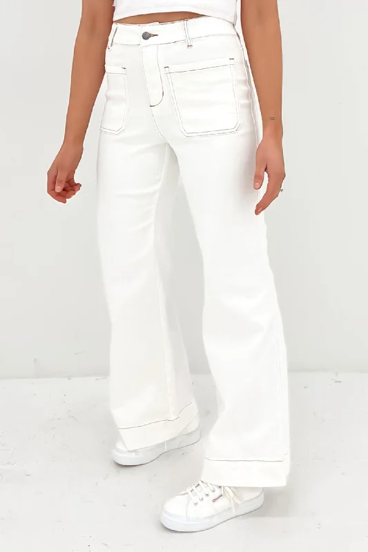 Jackson Pant White Comfortable Jogger Trousers