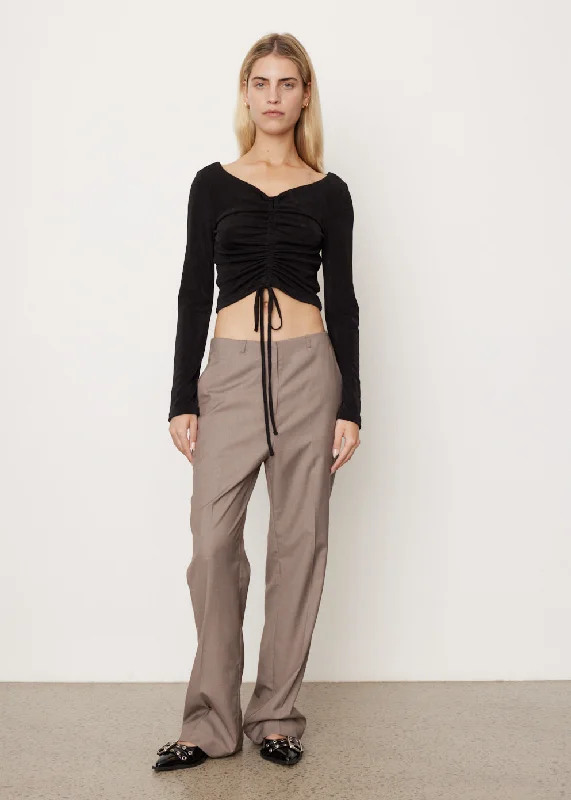 Razor Tailored Bootcut Trousers Trousers Plaid Checkered