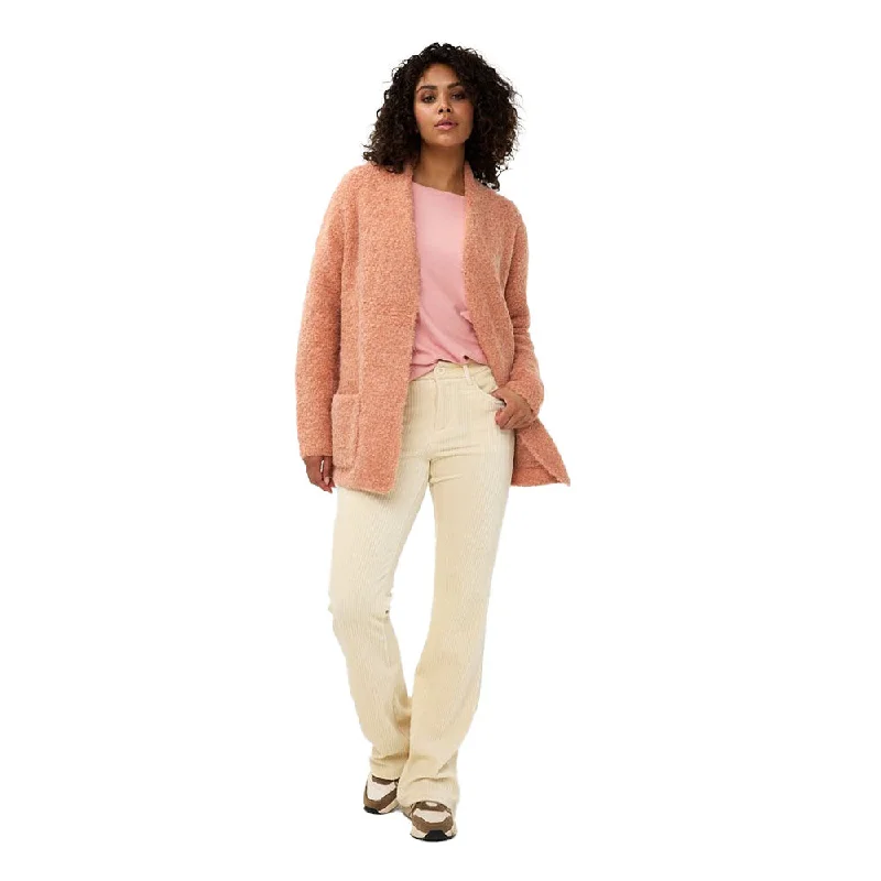 EsQualo Boucle Cardigan Cashmere Blend Cotton Blend Poly Blend