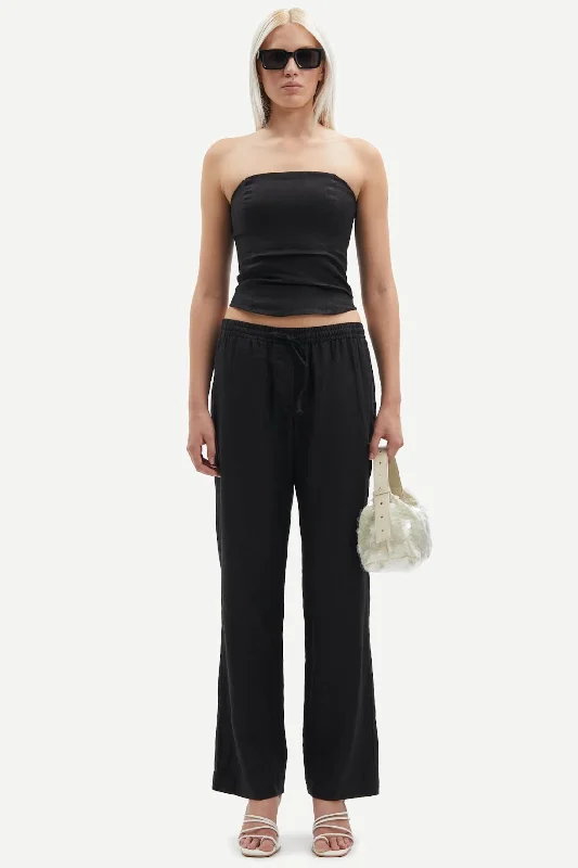 Hoys Black Linen Trousers Trousers Travel Practical