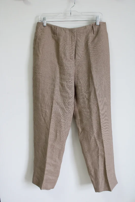 Talbots Irish Linen Brown Trousers | 14 Trousers Winter Warm