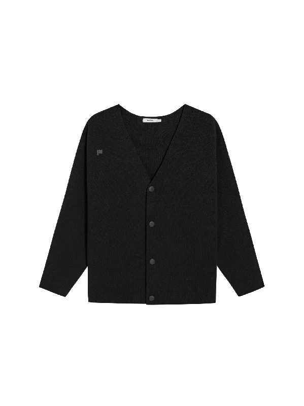 Womens Archive Recycled Cashmere Cardigan—black Stylish Fashionable Trendy