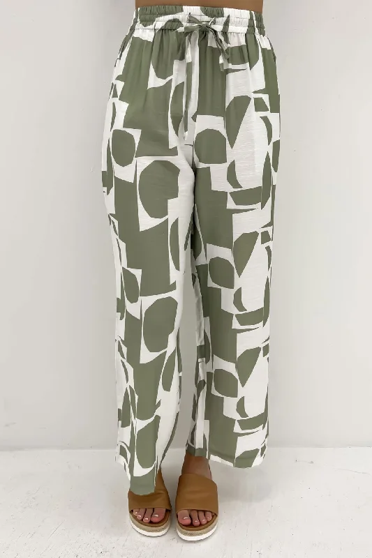 Ryan Pant Green Octa Comfortable Pleated Pants