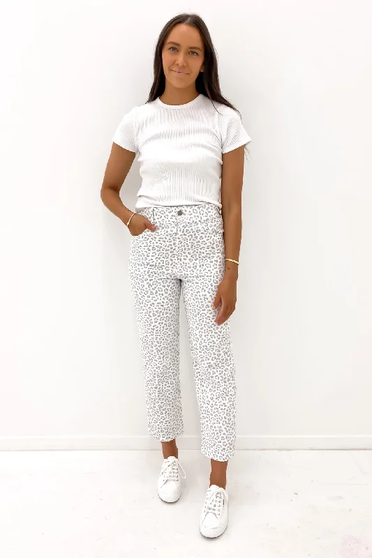 Samara Pant Smudge Leopard Comfortable Jogging Pants