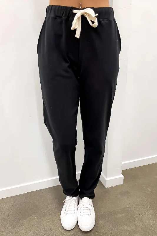 Monday Pant Black Soft Wool Pants