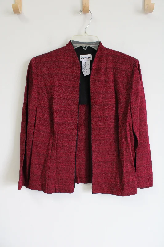 Perceptions Red Blazer Jacket | 6 Petite Cardigan Sweater Pullover