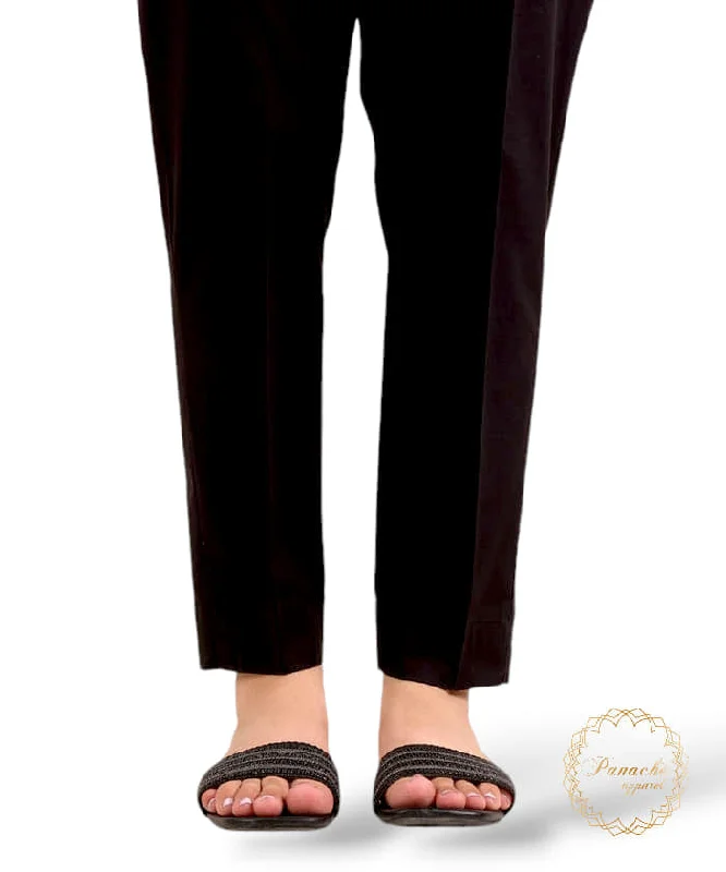 Black Rawsilk Trouser Trousers Canvas Durable