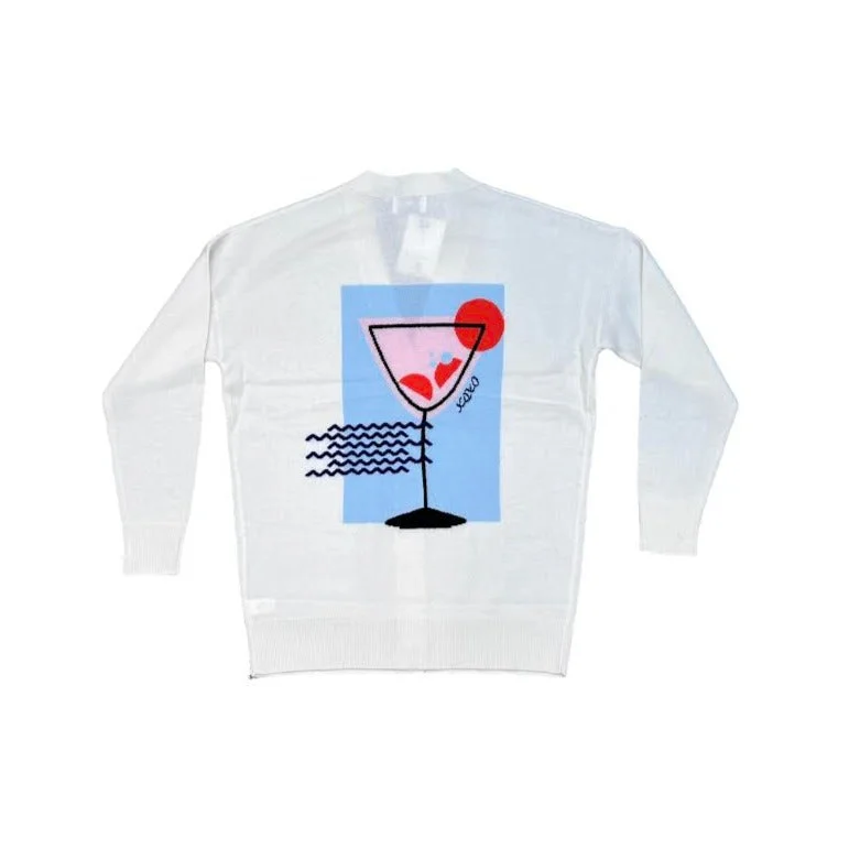 APERITIVO GRAPHIC CARDIGAN Anti-Pilling Anti-Shrink Durable