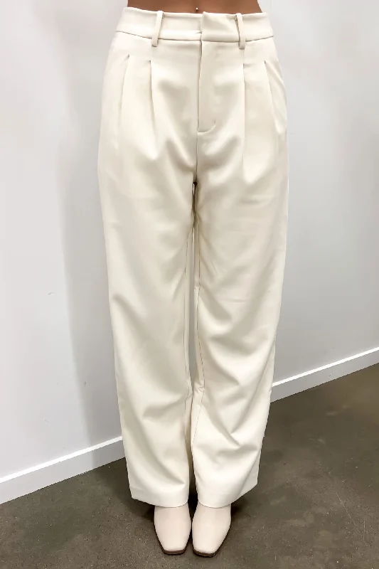 Gia Pant Vintage White Classic Straight-Leg Pants