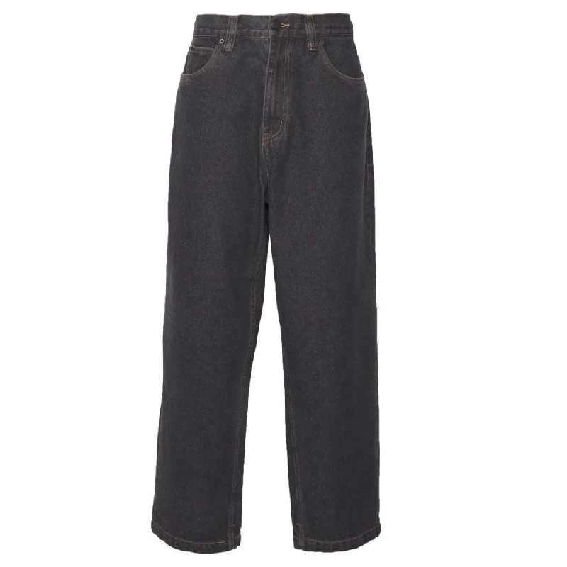 Santa Cruz Trouser Big Pants - Black Wash Trousers Bootcut Casual