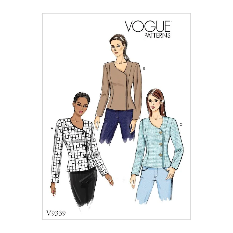 Vogue Pattern V9334 Misses' Jacket, Belt and Pants Belted Jacket Elasticated Jacket Padded Jacket