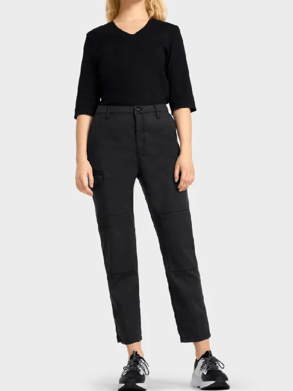 Marc Cain Pants Collection Black Cargo Trousers UP 81.02 W50 COL 900 Trousers trendy modern