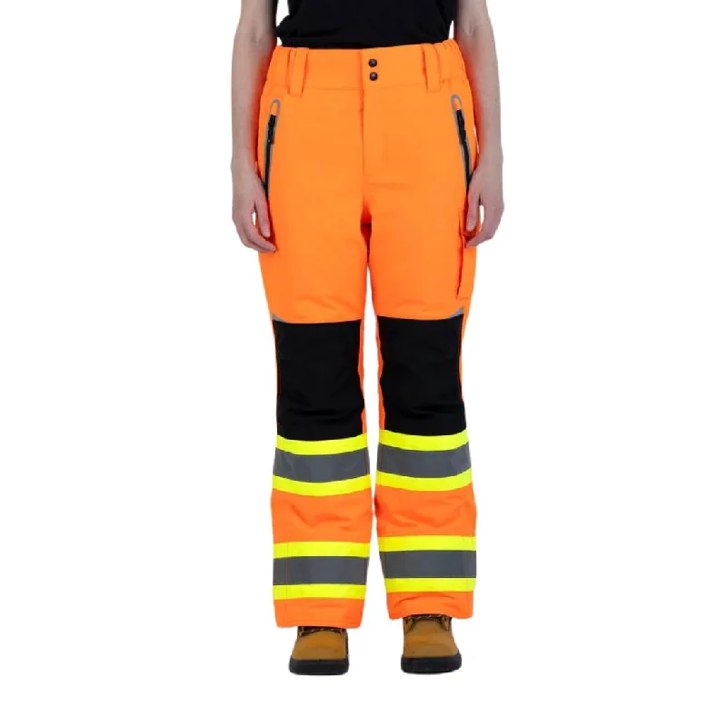 Forcefield Women's High-Visibility CSA Lined Utility Pants - Orange Trendy Work Pants