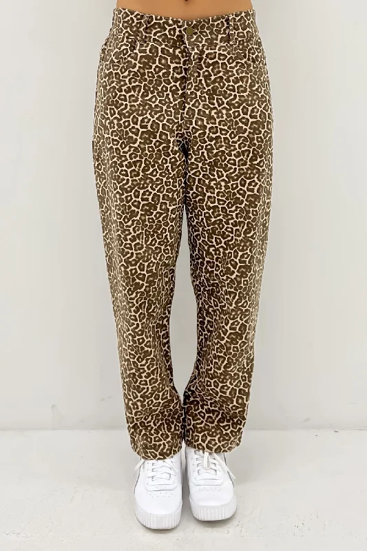 Sarah Pant Hazel Leopard Elegant Trouser Pants