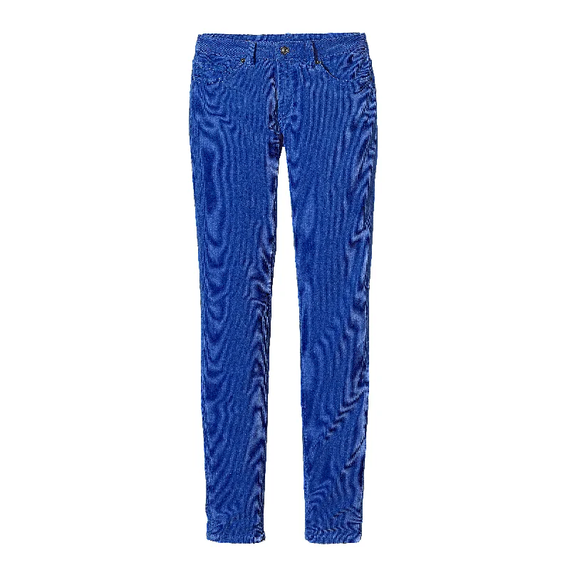 Women's Fitted Corduroy Pants Trendy Wide-Legged Trousers