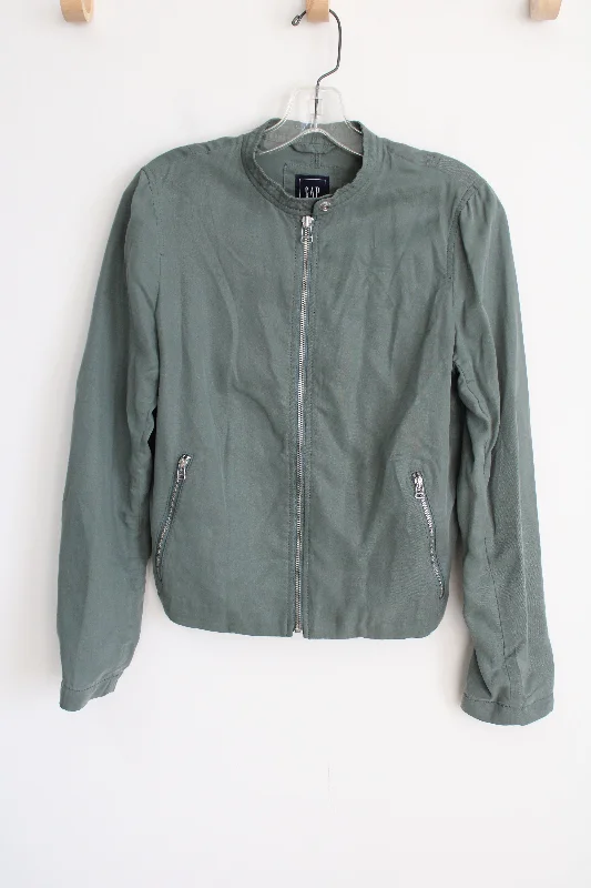 Gap Green Rayon Light Jacket | S Quilted Jacket Puffer Jacket Insulated Jacket