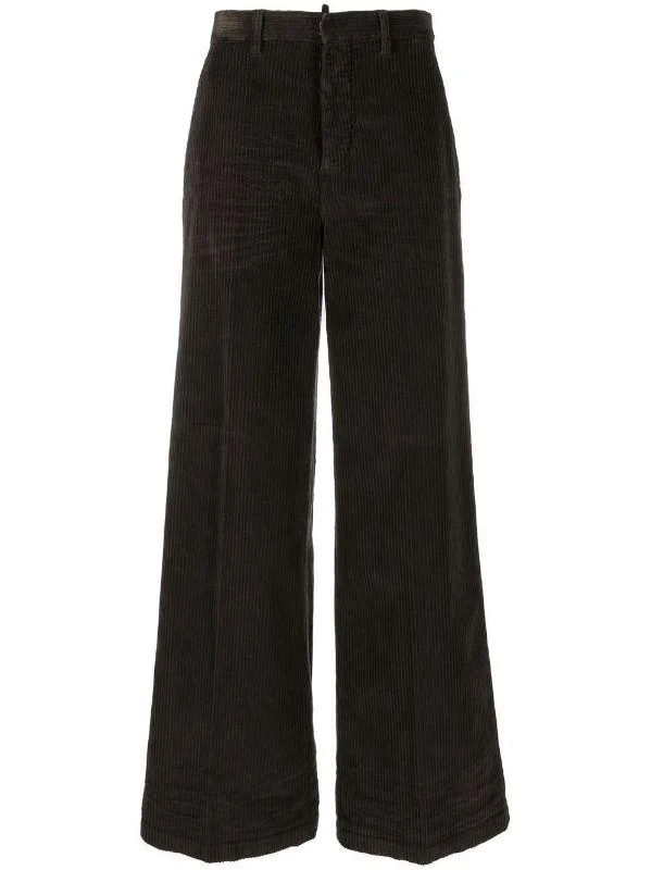 DSQUARED2 wide-leg corduroy trousers Trousers Trousers Formal