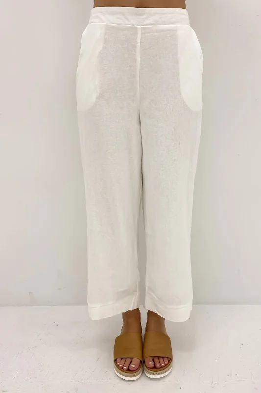 Parker Pant White Lightweight Linen Pants