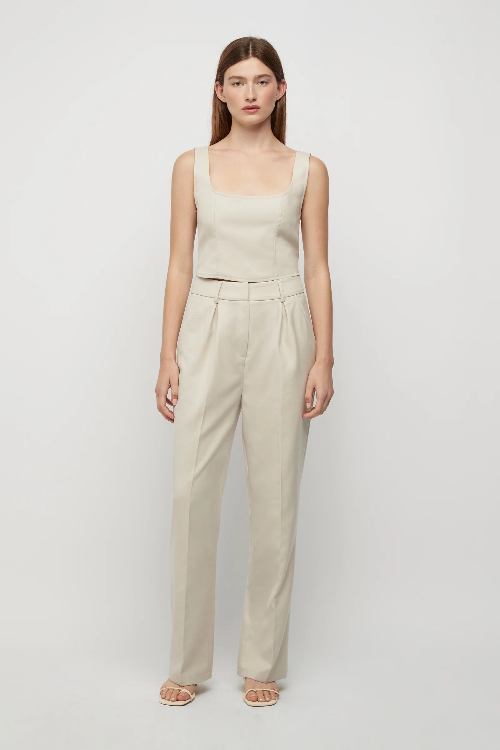 Filippa Trousers in Winter White Trousers Handmade Artisanal