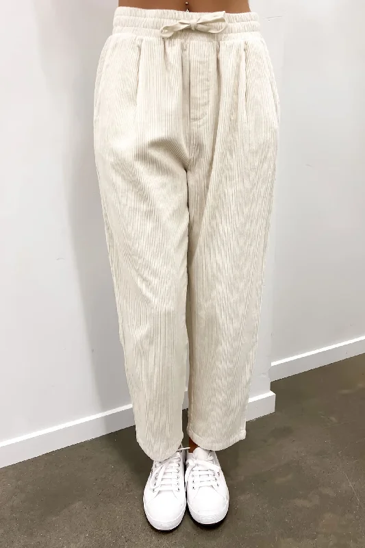 Joel Cord Pant Cream Chic Slim Fit Pants