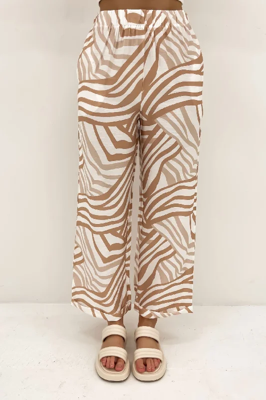 Drew Pant Latte White Trendy Palazzo Pants