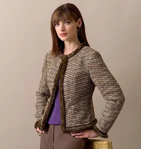 Vogue Pattern V7975 Misses'/Misses' Petite Jacket Rayon Jacket Velvet Jacket Corduroy Jacket