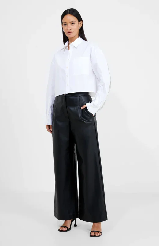 French Connection - Crolenda PU Trousers Trousers Canvas Durable