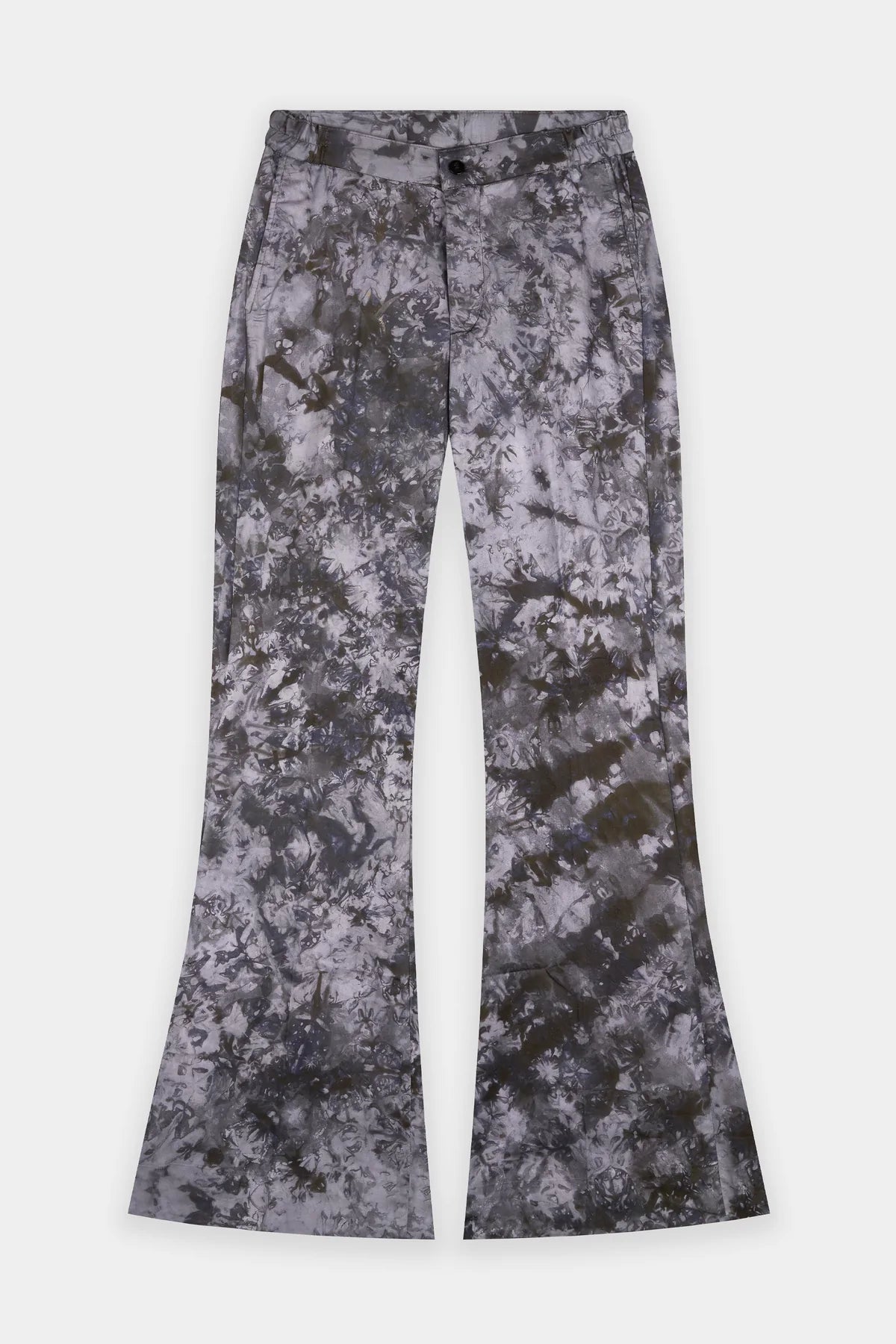 Dejede II Tailor Fitted Flare Cut Pant - Grey/Black Trendy Printed Pants