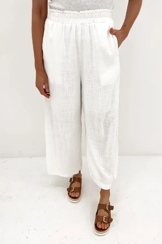 Porsha Pant White Soft Stretch Pants